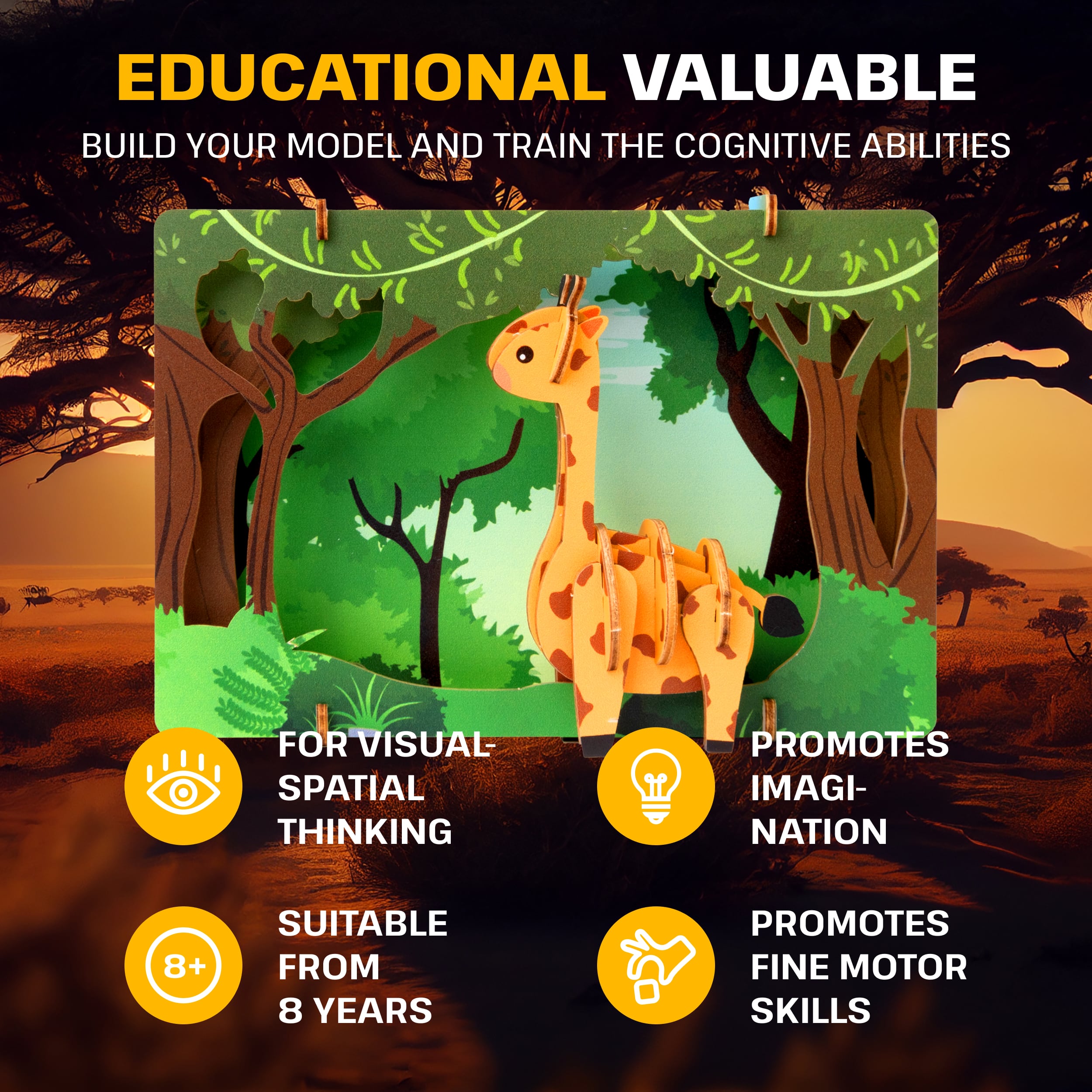 Images and photos of Safari Wonders 3D Puzzle Kit. ESC WELT.